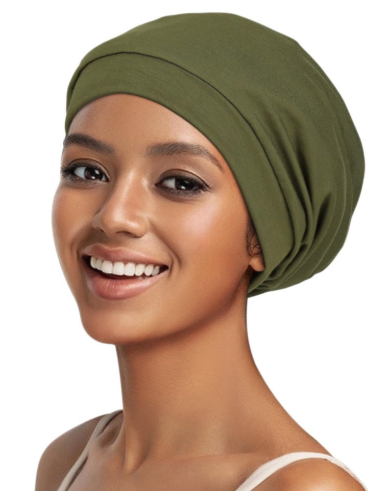 Alnorm Satin Lined Beanie for Natural Hair Thin Beanie Hats for Girls Head Cover - Image 1